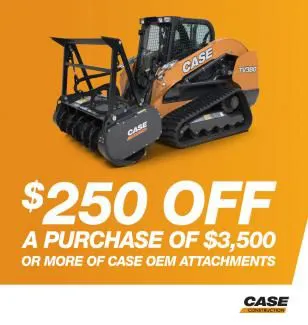 $250 off CASE OEM Attachments